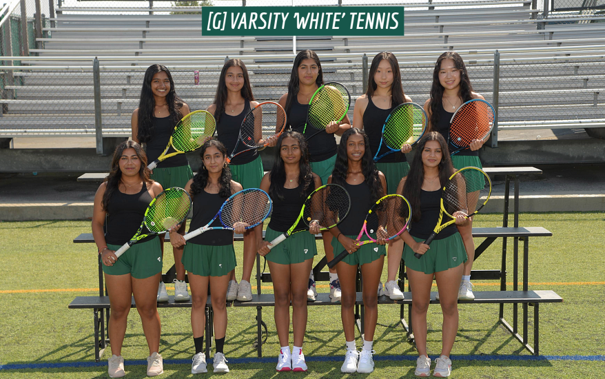 Girls Varsity White Tennis Team